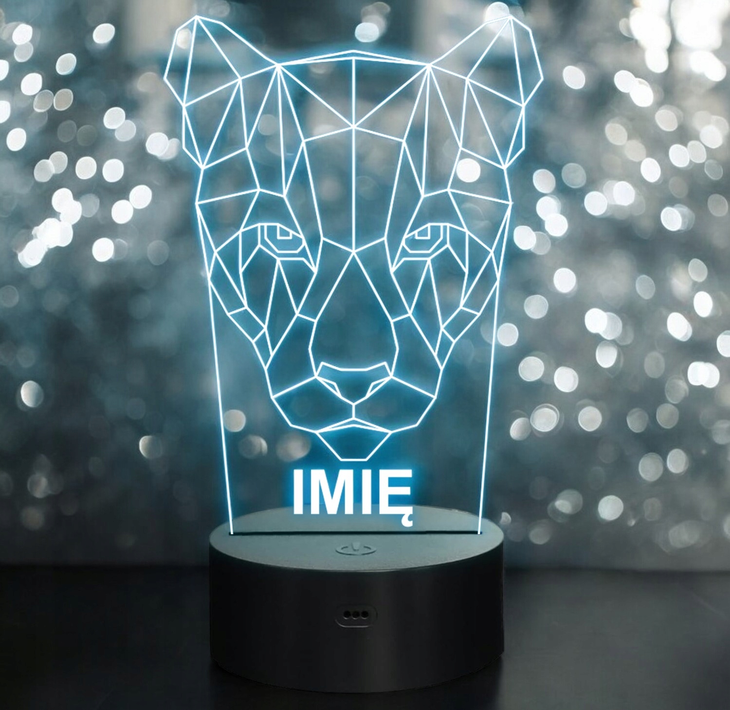 Lampka Nocna LED 3D Z Imieniem Grawer Puma Kot Prezent Personalizowana Lampka Nocna LED 3D Z Imieniem Grawer Puma Kot Prezent Personalizowana