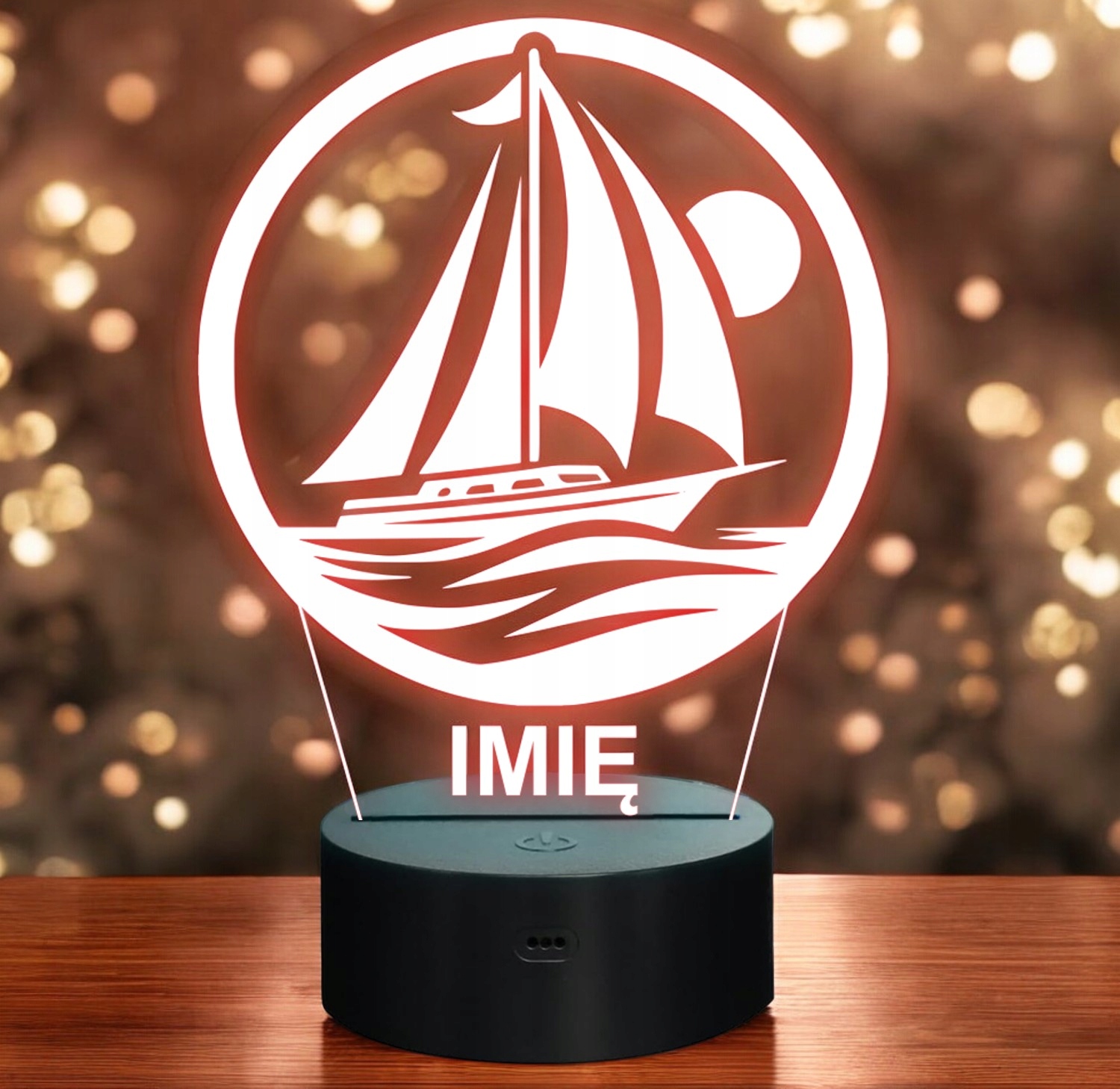 Lampka Nocna LED Statuetka Żeglowanie Żagiel Łódź na Prezent Grawer Lampka Nocna LED Statuetka Żeglowanie Żagiel Łódź na Prezent Grawer