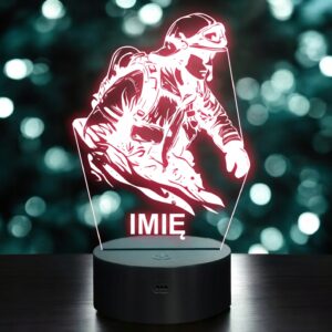 Lampka Nocna LED Imię Statuetka Zawód Strażak Prezent Grawer