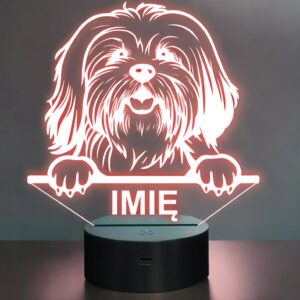 Lampka Nocna LED lhasa apsos Rasa Psa z Imieniem na Prezent