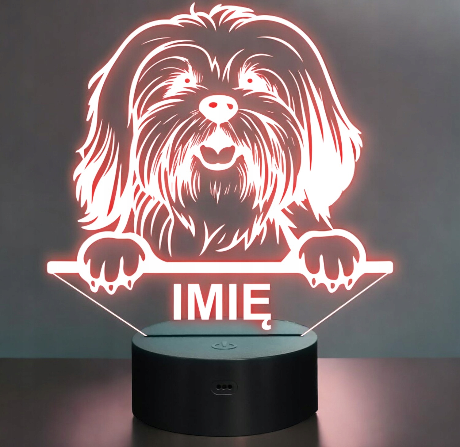Lampka Nocna LED lhasa apsos Rasa Psa z Imieniem na Prezent Lampka Nocna LED lhasa apsos Rasa Psa z Imieniem na Prezent