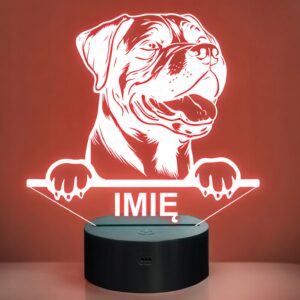 Lampka Nocna LED Cane Corso Rasa Psa z Imieniem na Prezent