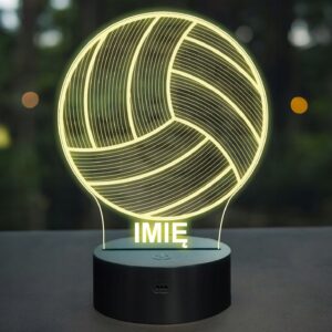 Lampka Nocna LED Piłka do Siatkówki Siatkowa z Imieniem Prezent Grawer