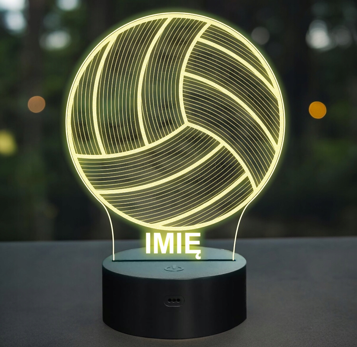 Lampka Nocna LED Piłka do Siatkówki Siatkowa z Imieniem Prezent Grawer Lampka Nocna LED Piłka do Siatkówki Siatkowa z Imieniem Prezent Grawer