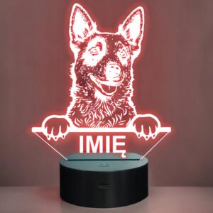 Lampka Nocna LED Red heeler Rasa Psa z Imieniem na Prezent