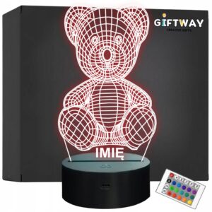 Lampka Nocna LED Miś 3D Iluzja Pluszak Prezent na Walentynki