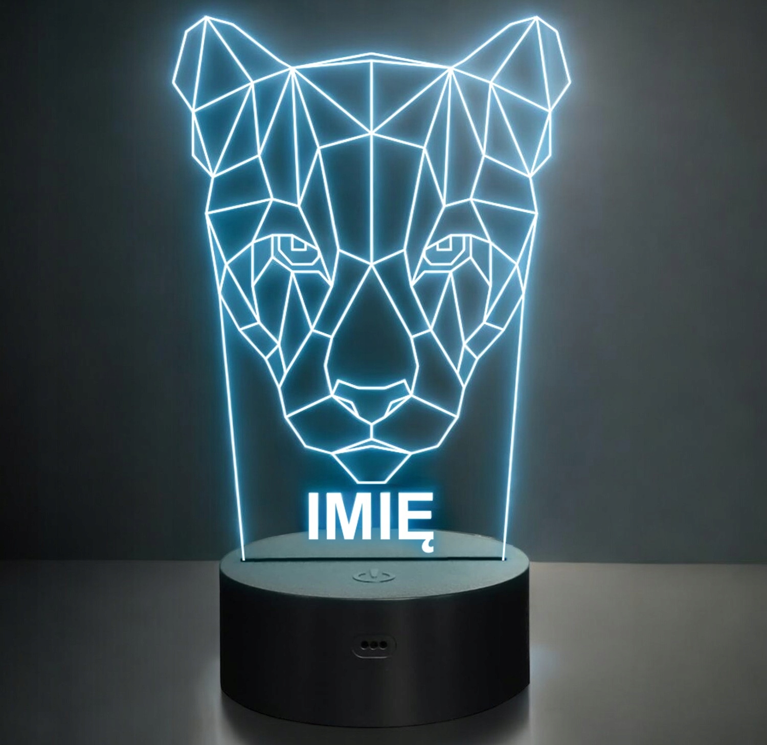 Lampka Nocna LED 3D Z Imieniem Grawer Puma Kot Prezent Personalizowana Lampka Nocna LED 3D Z Imieniem Grawer Puma Kot Prezent Personalizowana