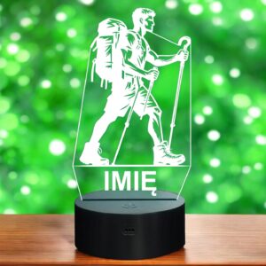 Lampka Nocna LED Statuetka Wspinaczka Górska Aktywność Prezent Grawer v.2