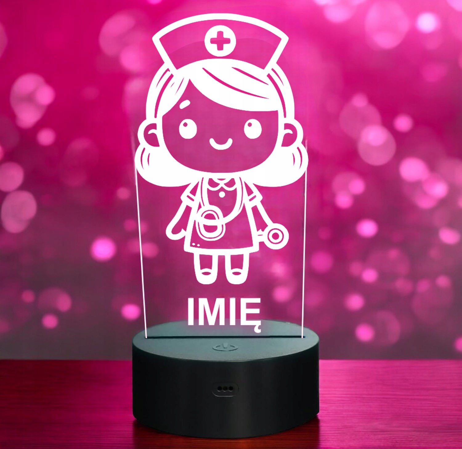 Lampka Nocna LED Statuetka Pielęgniarka Bajka Zawód na Prezent Grawer v.2 Lampka Nocna LED Statuetka Pielęgniarka Bajka Zawód na Prezent Grawer v.2