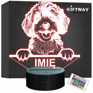 Lampka Nocna LED Cavapoo Rasa Psa z Imieniem na Prezent