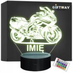 Lampka Nocna LED Imię Motocykl Motor Ścigacz na Prezent Grawer v.2