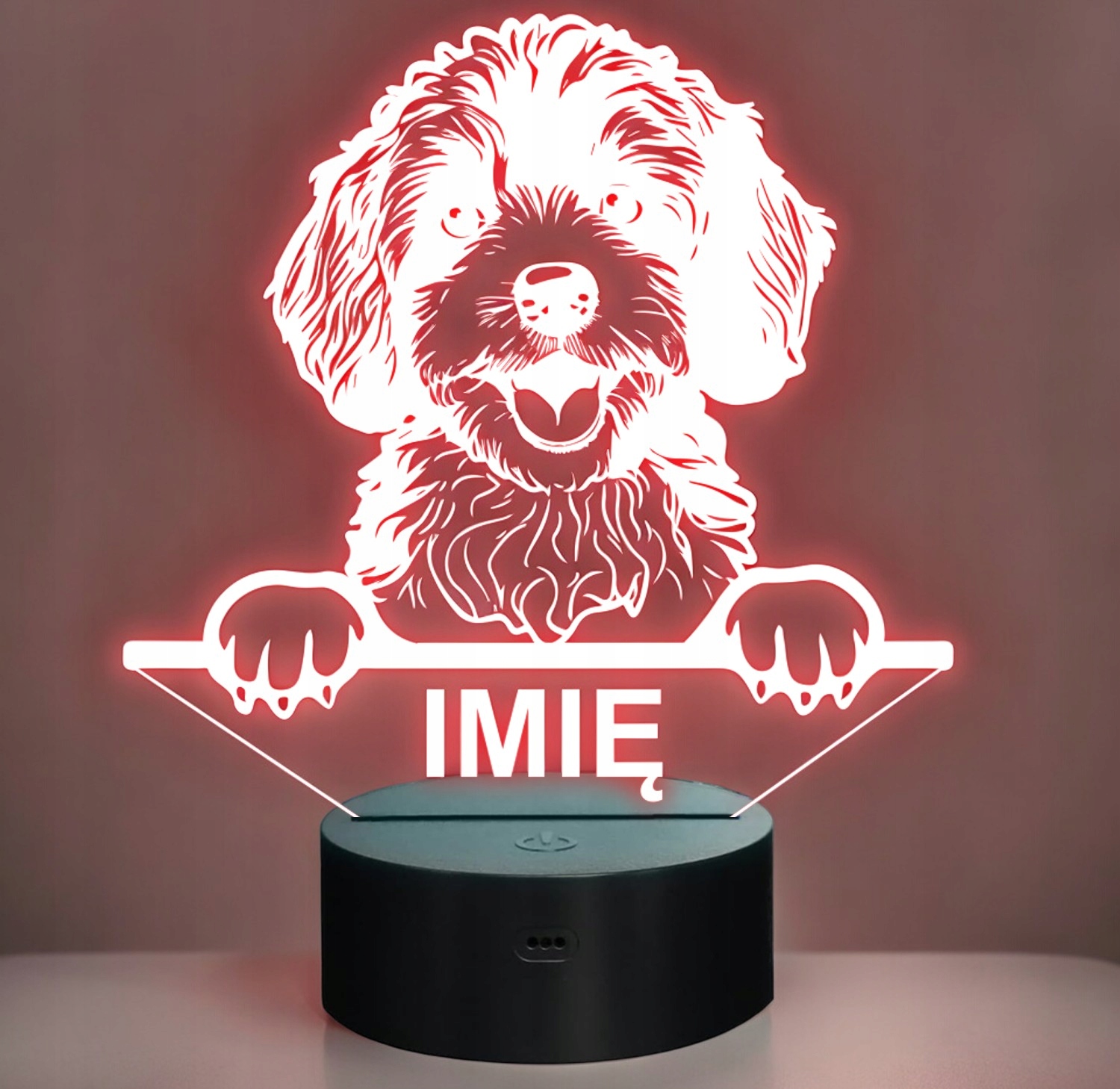 Lampka Nocna LED Cavapoo Rasa Psa z Imieniem na Prezent Lampka Nocna LED Cavapoo Rasa Psa z Imieniem na Prezent