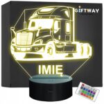 Lampka Nocna LED Imię Statuetka Ciężarówka Tir na Prezent Grawer v.2