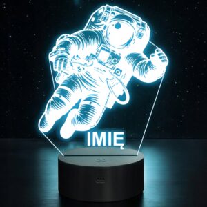 Lampka Nocna LED Statuetka Astronauta na Prezent Grawer v.3