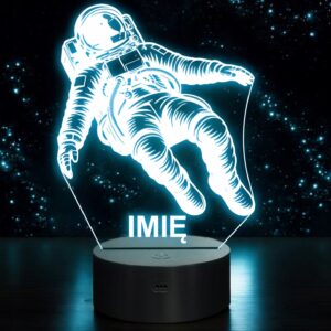 Lampka Nocna LED Statuetka Astronauta na Prezent Grawer v.1