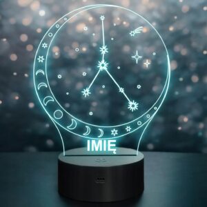 Lampka Nocna LED Rak Znak Zodiaku Horoskop z Imieniem Prezent Grawer