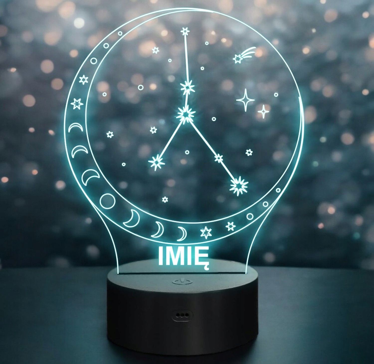 Lampka Nocna LED Rak Znak Zodiaku Horoskop z Imieniem Prezent Grawer Lampka Nocna LED Rak Znak Zodiaku Horoskop z Imieniem Prezent Grawer