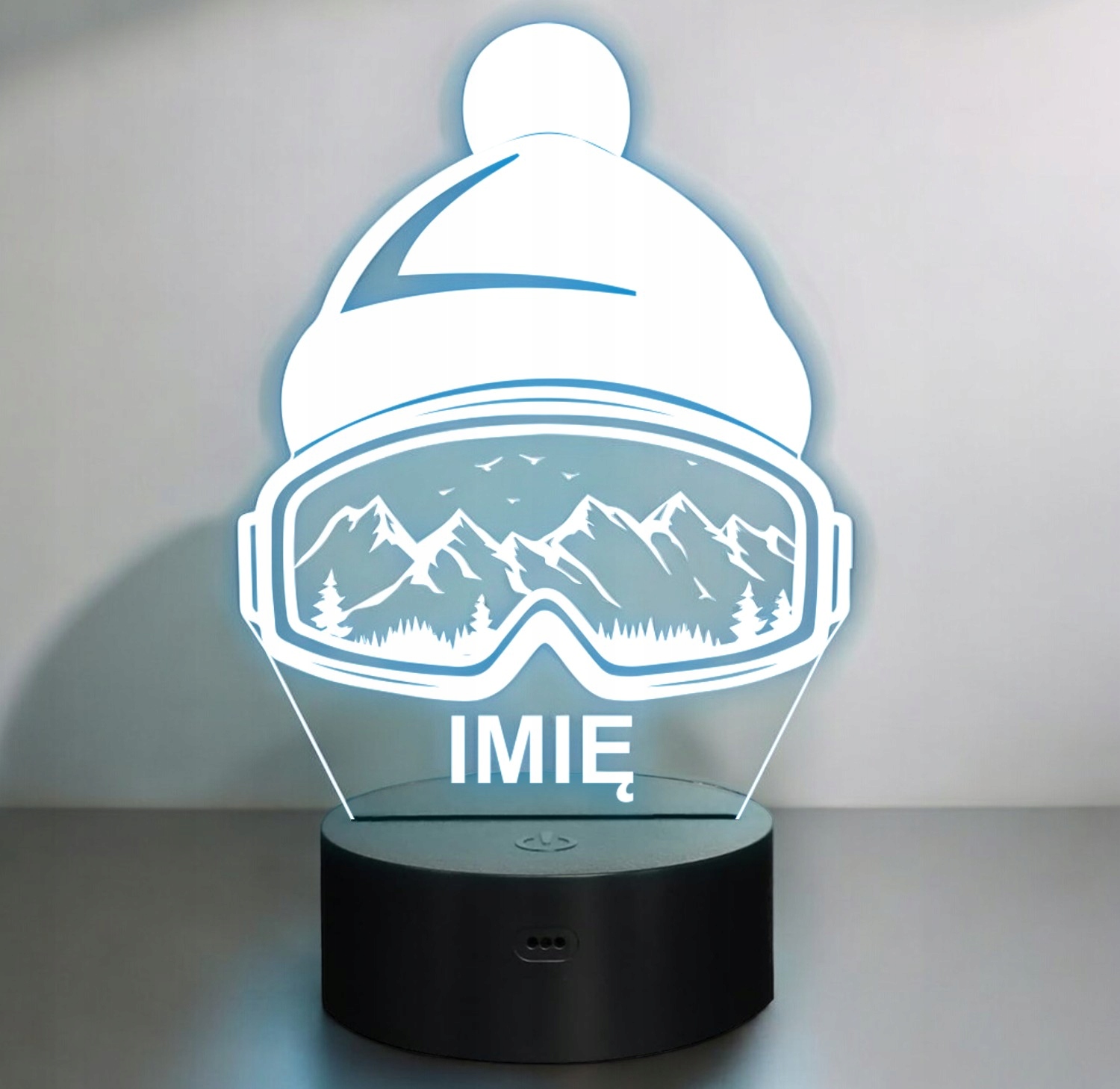Lampka Nocna LED Statuetka Okulary Sporty Zimowe Czapka Prezent Grawer v.2 Lampka Nocna LED Statuetka Okulary Sporty Zimowe Czapka Prezent Grawer v.2
