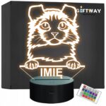 Lampka Nocna LED Kinkalow Rasa Kota z Imieniem na Prezent