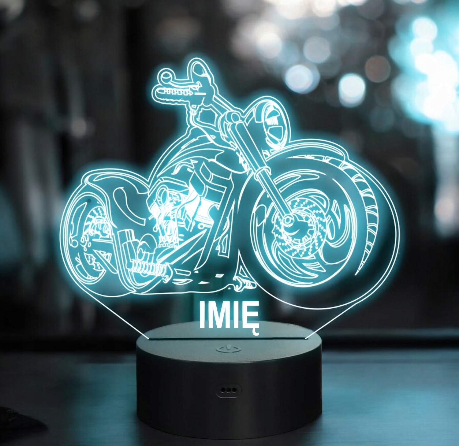 Lampka Nocna LED Z Imieniem Grawer Motor Prezent Lampka Nocna LED Z Imieniem Grawer Motor Prezent