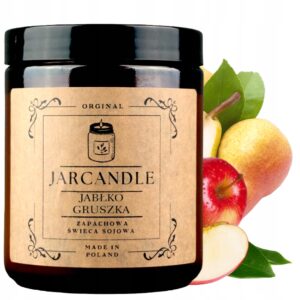 Świeca Zapachowa Sojowa Jabłko Gruszka Handmade Świeczka 120ml