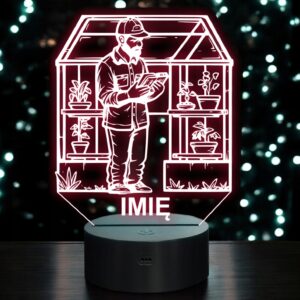 Lampka Nocna LED Imię Statuetka Zawód Farmer na Prezent Grawer