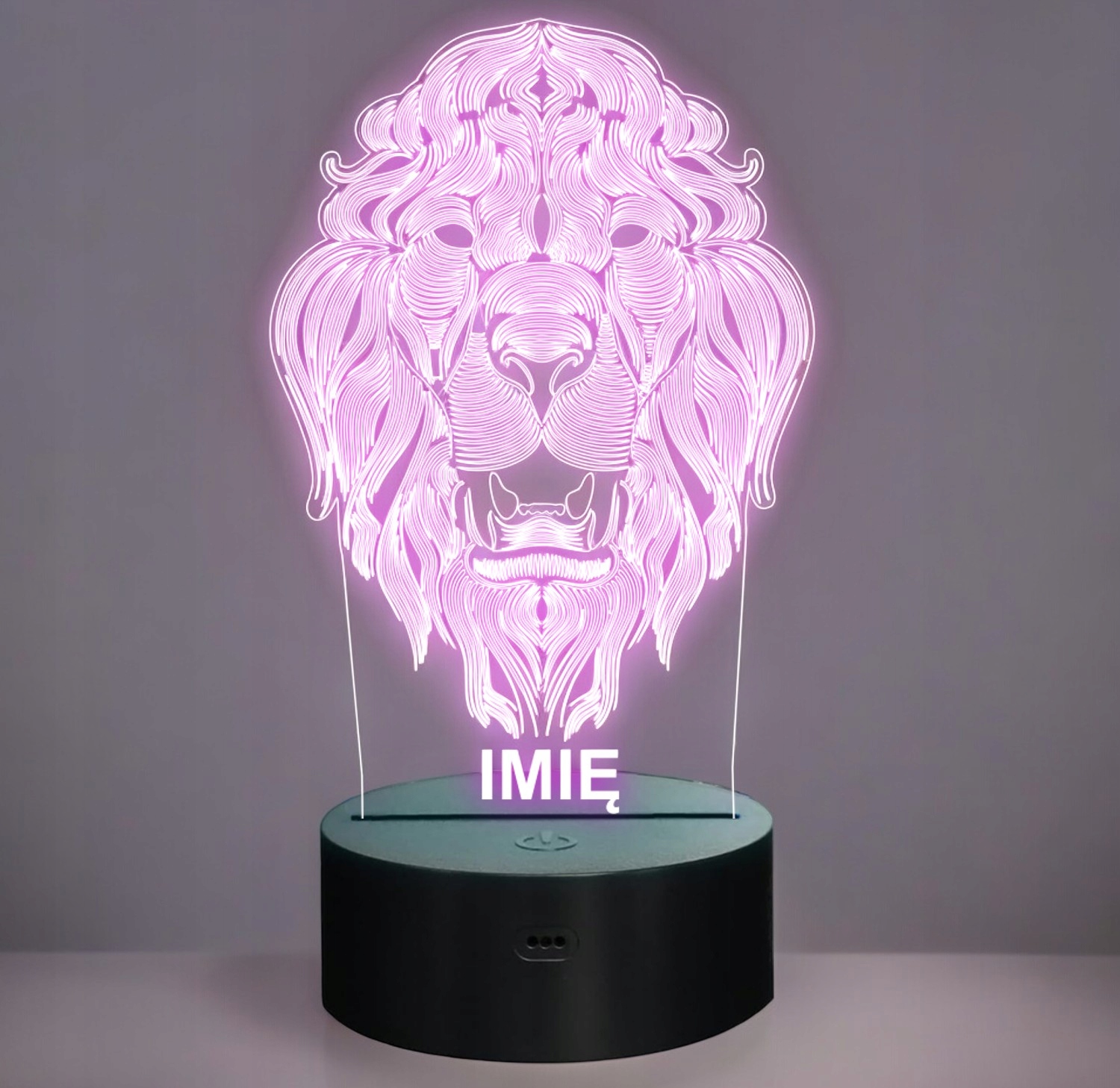 Lampka Nocna LED Lew Znak Zodiaku na Prezent z Imieniem Lampka Nocna LED Lew Znak Zodiaku na Prezent z Imieniem