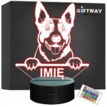 Lampka Nocna LED Pies Australian Cattle Dog z Imieniem Grawer na Prezent