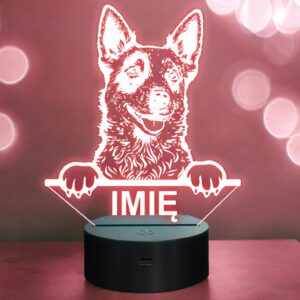 Lampka Nocna LED Red heeler Rasa Psa z Imieniem na Prezent