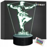 Lampka Nocna LED Z Imieniem Grawer Karate Sport na Prezent v.2