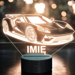 Lampka Nocna LED Imię Statuetka Samochód Auto Sportowe Prezent Grawer v.2