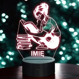 Lampka Nocna LED Imię Statuetka Zawód Bibliotekarka na Prezent Grawer v.2