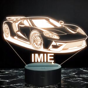 Lampka Nocna LED Imię Statuetka Samochód Auto Sportowe Prezent Grawer v.2
