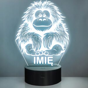 Lampka Nocna LED Z Imieniem Słodki Orangutan Małpa dla Dzieci na Prezent