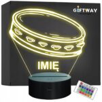Lampka Nocna LED Imię Statuetka Tamburyn Bębenek Instrument Prezent Grawer