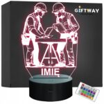 Lampka Nocna LED Imię Statuetka Zawód Architekt na Prezent Grawer