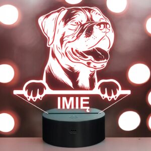 Lampka Nocna LED Cane Corso Rasa Psa z Imieniem na Prezent
