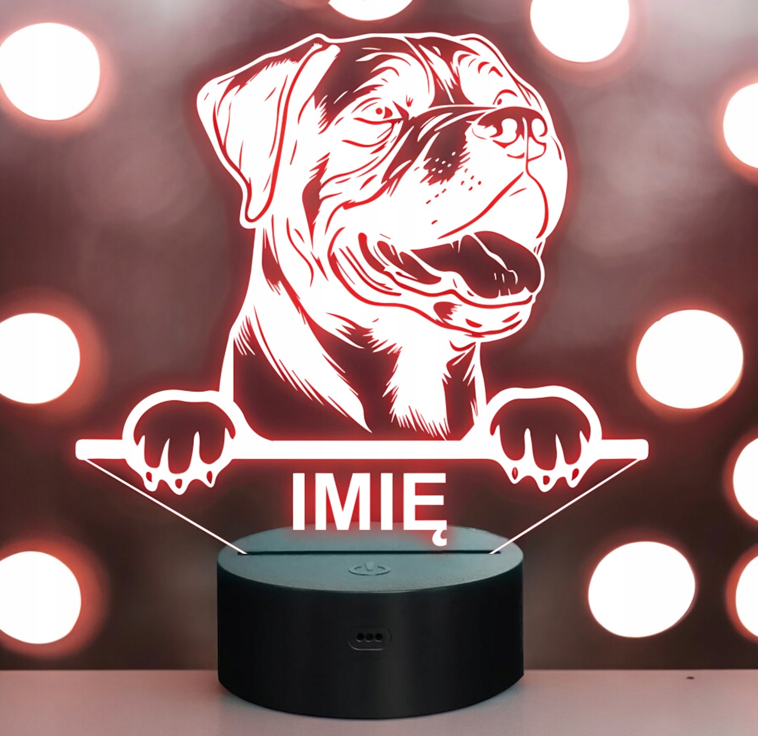 Lampka Nocna LED Cane Corso Rasa Psa z Imieniem na Prezent Lampka Nocna LED Cane Corso Rasa Psa z Imieniem na Prezent