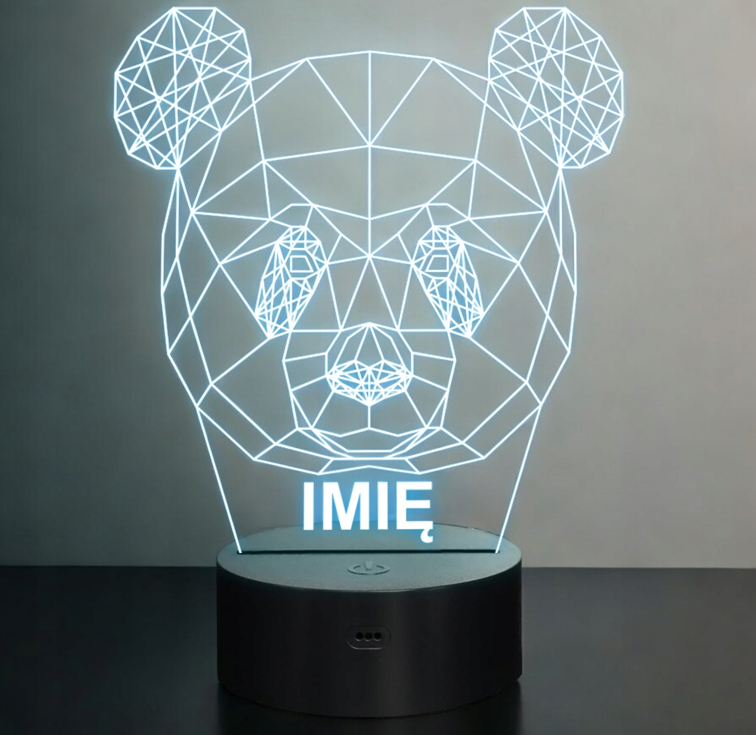 Lampka Nocna LED 3D Z Imieniem Grawer Panda Miś na Prezent Personalizowana Lampka Nocna LED 3D Z Imieniem Grawer Panda Miś na Prezent Personalizowana
