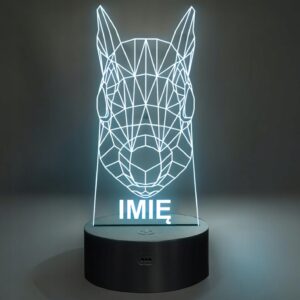 Lampka Nocna LED 3D Z Imieniem Grawer Wiewiórka na Prezent Personalizowana