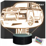 Lampka Nocna LED Imię Statuetka Samochód Auto na Prezent Grawer