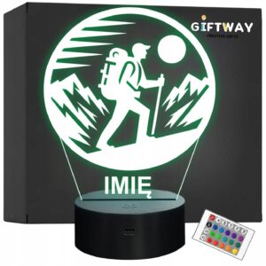 Lampka Nocna LED Statuetka Wspinaczka Górska Aktywność Prezent Grawer v.1