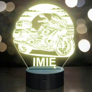 Lampka Nocna LED Imię Motocykl Motor Ścigacz na Prezent Grawer v.3