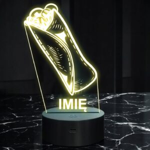 Lampka Nocna LED Imię Statuetka Fast Food Kebab na Prezent Grawer