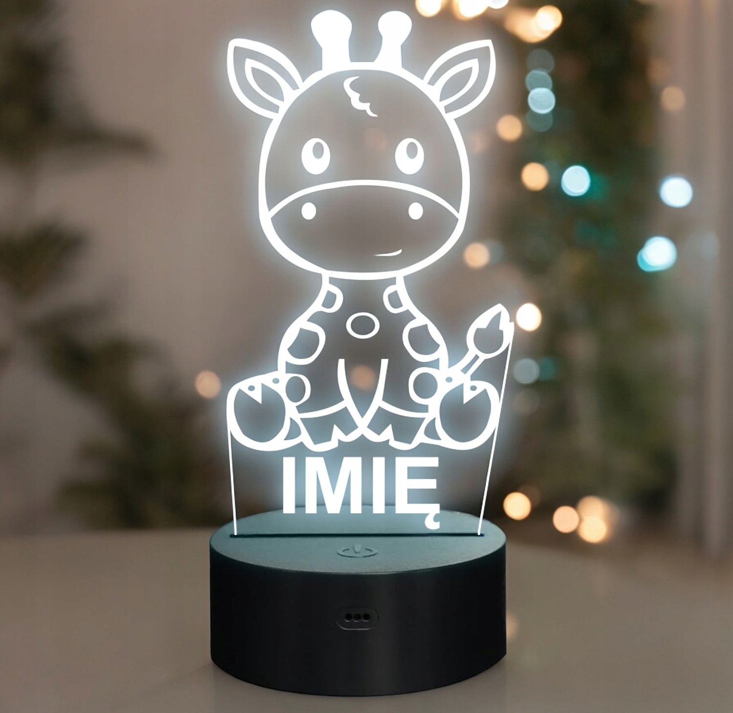 Lampka Nocna LED Z Imieniem Żyrafa Żyrafka dla Dzieci na Prezent Lampka Nocna LED Z Imieniem Żyrafa Żyrafka dla Dzieci na Prezent