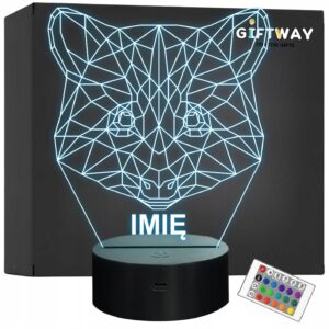 Lampka Nocna LED 3D Z Imieniem Grawer Szop Pracz Personalizowana na Prezent