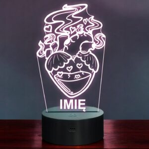 Lampka Nocna LED Imię Statuetka Serce Eliksir Pastel Goth na Prezent Grawer