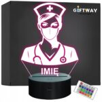 Lampka Nocna LED Statuetka Pielęgniarka Postać Zawód na Prezent Grawer v.4