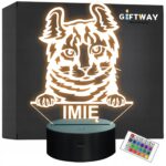 Lampka Nocna LED Highlander Rasa Kota z Imieniem na Prezent