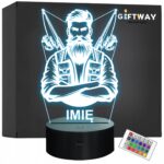 Lampka Nocna LED Statuetka Wędkowanie Wędkarz Łowienie Ryb Prezent Grawer